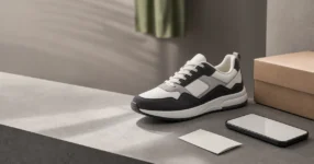 Sneaker shopper compares a limited promotion, shipping cost, and return terms before checkout